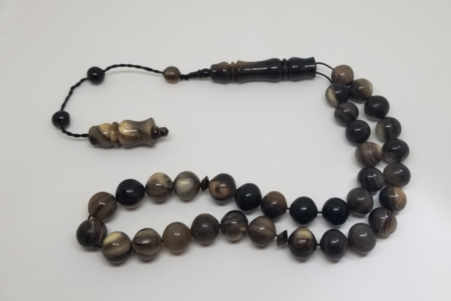 BUFALO BOYNUZUNDAN YAPILMIŞ USTA İŞİ 33LÜK TESPİH