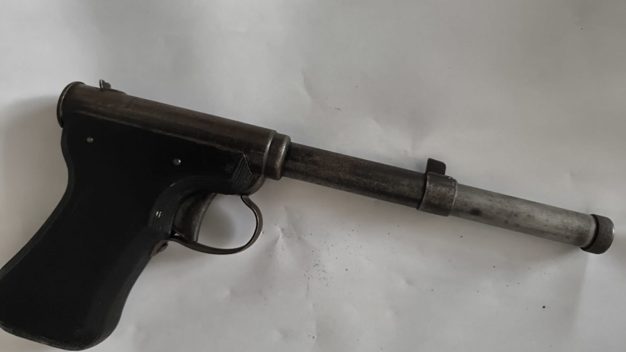 ÇOK NADİR EL YAPIMI OYUNCAK HAVALI TABANCA