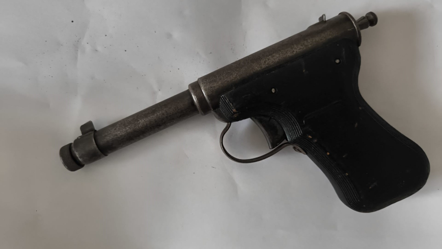 ÇOK NADİR EL YAPIMI OYUNCAK HAVALI TABANCA