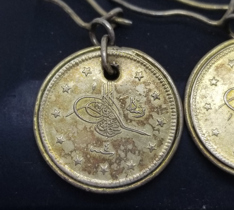 MEHMET REŞAT HAN DÖNEMİ GÜMÜŞ 2 KURUŞLARDAN YAPILMIŞ OSMANLI DÖNEMİ KÜPE