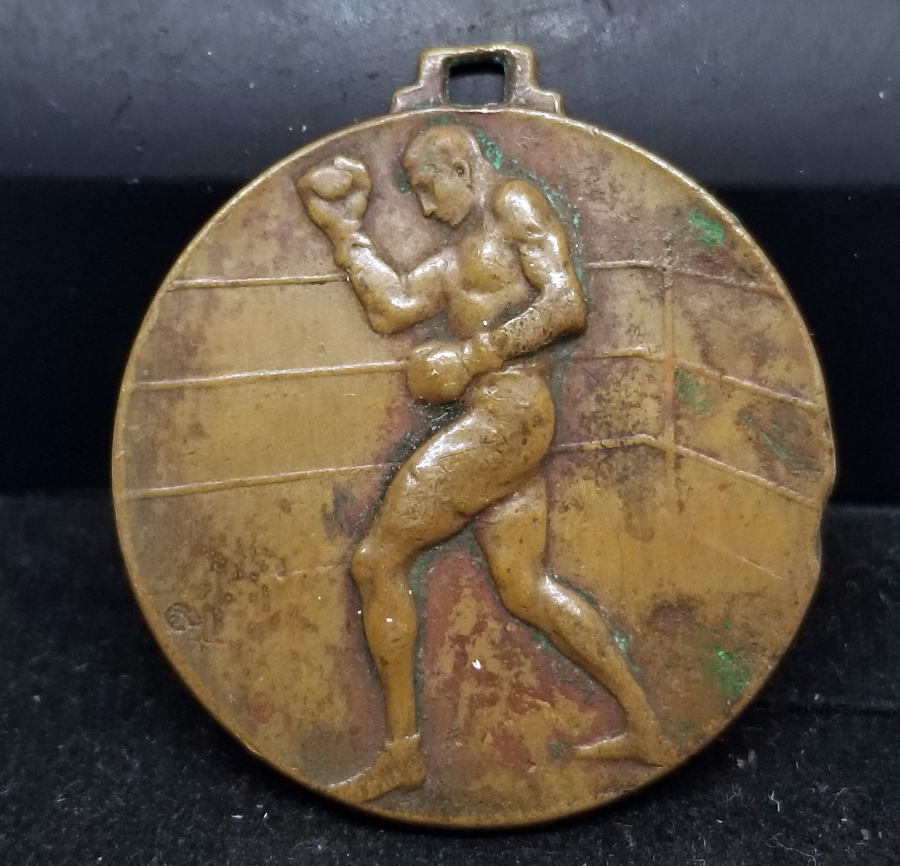 BOKS KONULU ANTİKA MADALYA