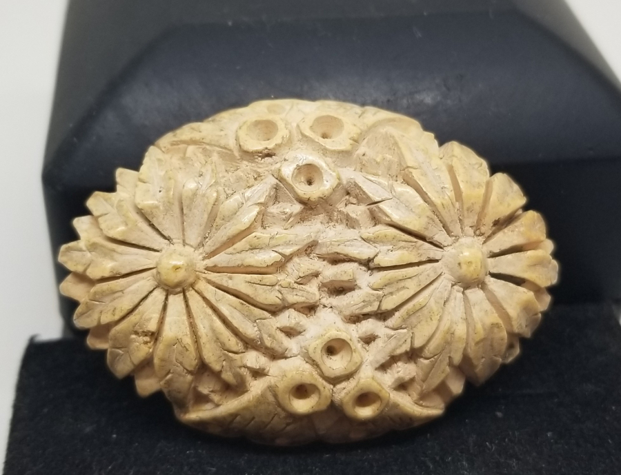 OSMANLI DÖNEMİ EL YAPIMI LÜLE TAŞI BROŞ