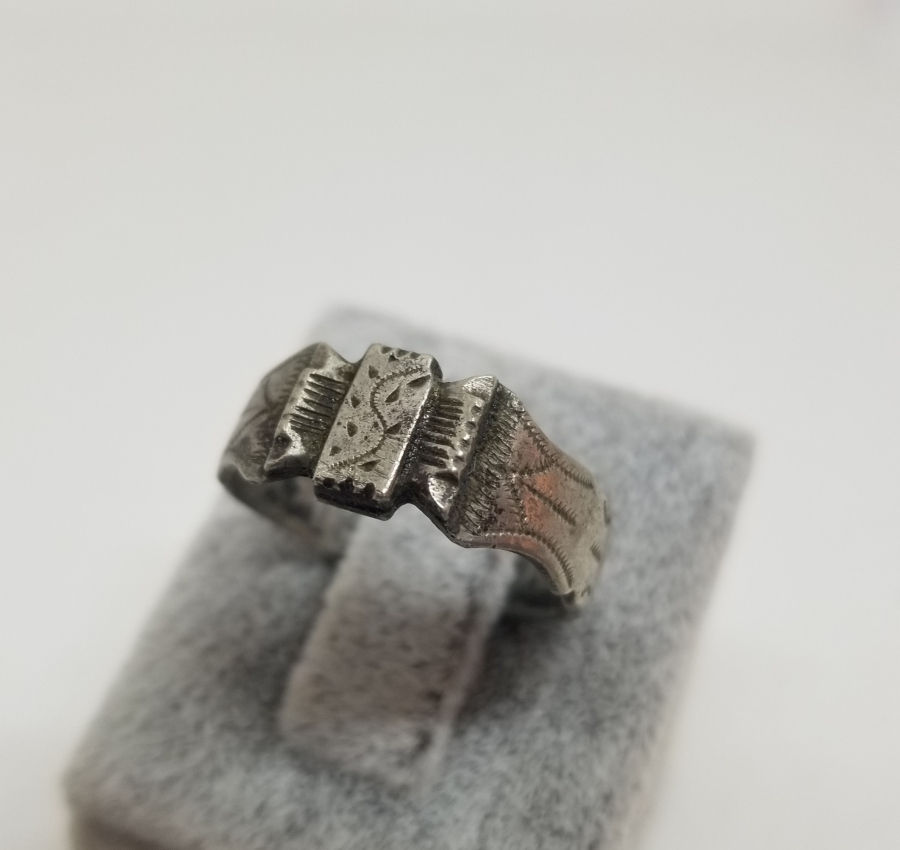 ÜZERİ KALEM İŞÇİLİKLİ BURSA İŞİ OSMANLI DÖNEMİ GÜMÜŞ YÜZÜK