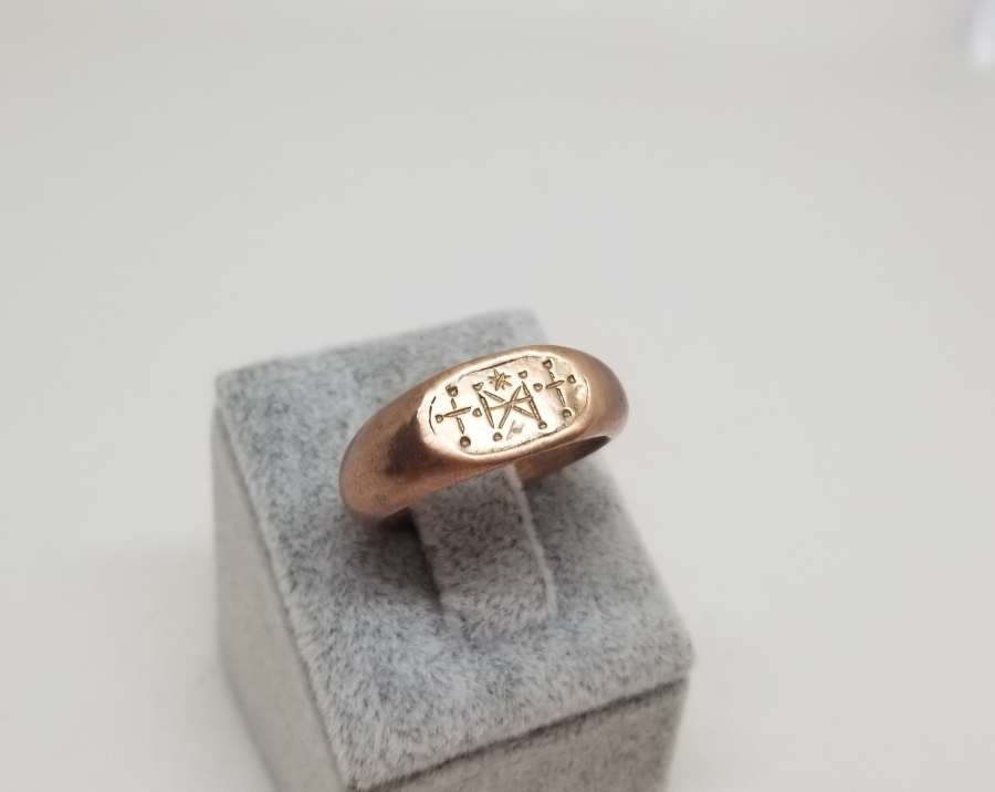 KABARTMA İŞÇİLİKLİ ANTİKA RUM İŞİ YÜZÜK