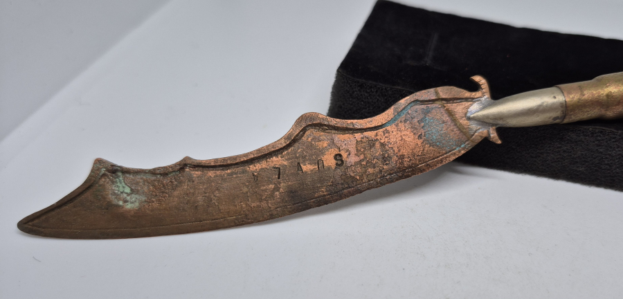 1. DÜNYA SAVAŞI DÖNEMİ İÇİ BOŞALTILMIŞ MAVZER MERMİSİNDEN YAPILMIŞ ALMAN CEPHE HATIRASI OBJE