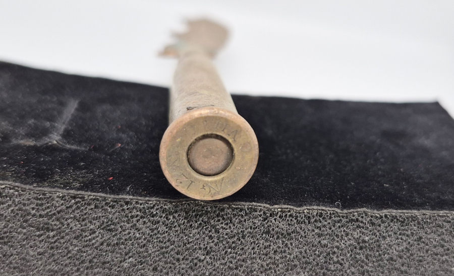 1. DÜNYA SAVAŞI DÖNEMİ İÇİ BOŞALTILMIŞ MAVZER MERMİSİNDEN YAPILMIŞ ALMAN CEPHE HATIRASI OBJE