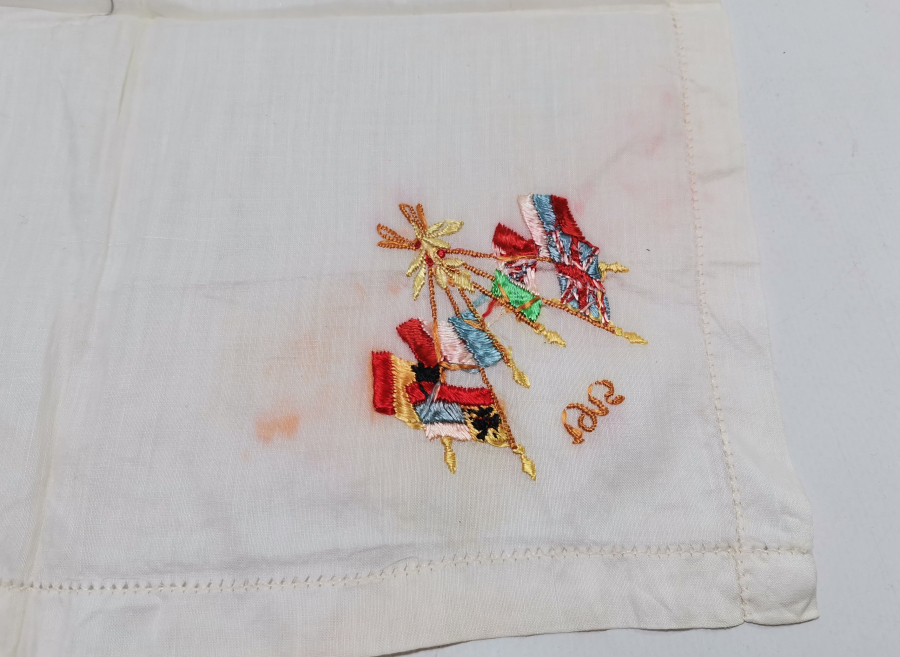 1. DÜNYA SAVAŞI DÖNEMİ İTİLAF DEVLETLERİ HATIRA İPEK MENDİL