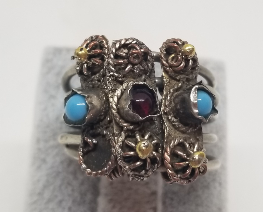 GÜHERZE İŞÇİLİKLİ ÖZEL YAPIM ANTİKA YÜZÜK