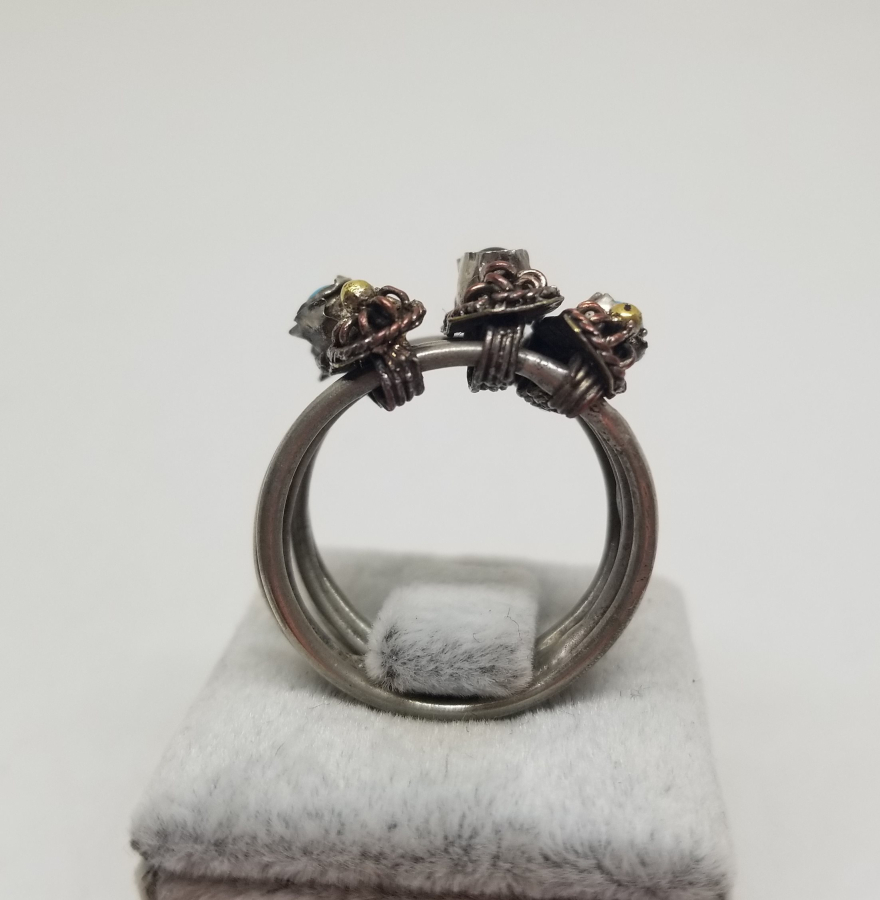 GÜHERZE İŞÇİLİKLİ ÖZEL YAPIM ANTİKA YÜZÜK