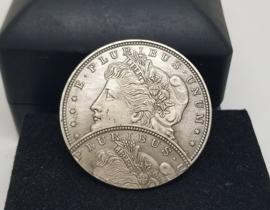 HATIRA AMAÇLI YAPILMIŞ YAKIN DÖNEM KAYIK BASKI GÜMÜŞ KAPLAMA 1 DOLAR