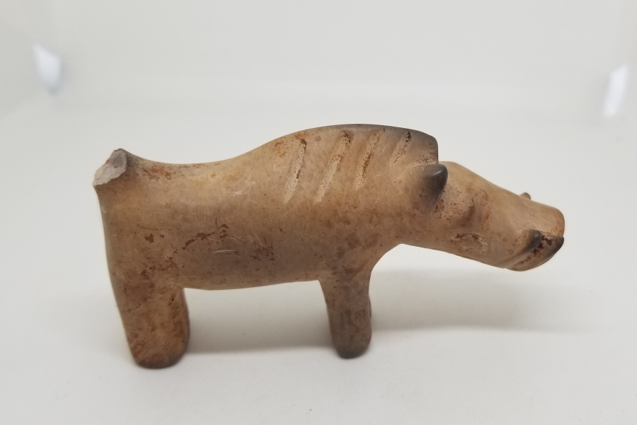 OSMANLI DÖNEMİ TOPRAKTAN MAMUL EL YAPIMI NADİR ŞAMANİK DOMUZ FİGÜRÜ
