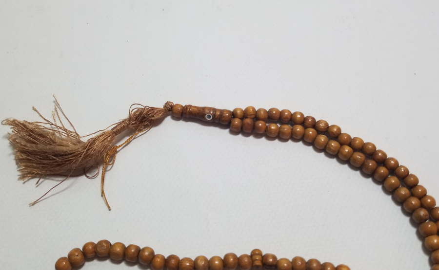 İÇİNDE KABE-İ ŞERİF GÖRSELİ BULUNAN MİKRO RESİMLİ ANTİKA NAMAZ TESPİHİ