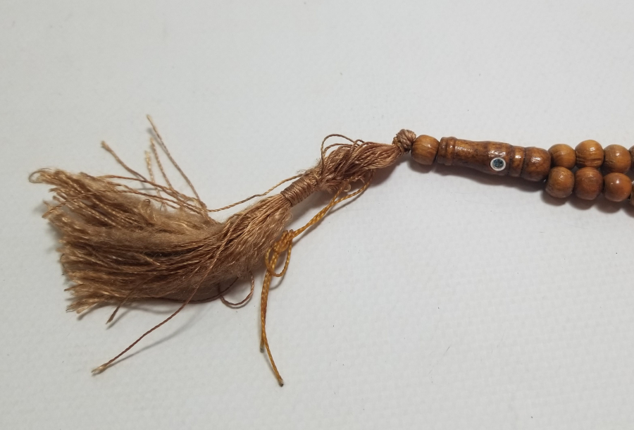 İÇİNDE KABE-İ ŞERİF GÖRSELİ BULUNAN MİKRO RESİMLİ ANTİKA NAMAZ TESPİHİ