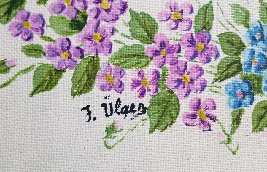 KELİME-İ ŞAHADET YAZILI SANATÇI İMZALI EL BOYAMA PANO