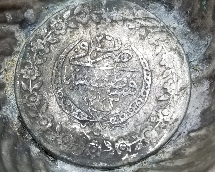 OSMANLI DÖNEMİ KABARTMA İŞÇİLİKLİ BADEMLİ MODEL GELİN TEPELİĞİ