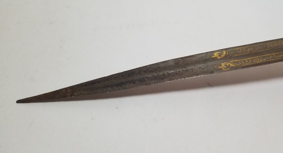 ALTIN ÇAKMA İŞÇİLİKLİ NADİR TİPTE OSMANLI DÖNEMİ ÇERKES KAMASI