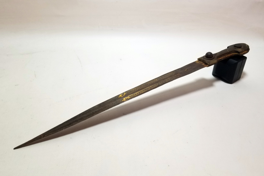 ALTIN ÇAKMA İŞÇİLİKLİ NADİR TİPTE OSMANLI DÖNEMİ ÇERKES KAMASI