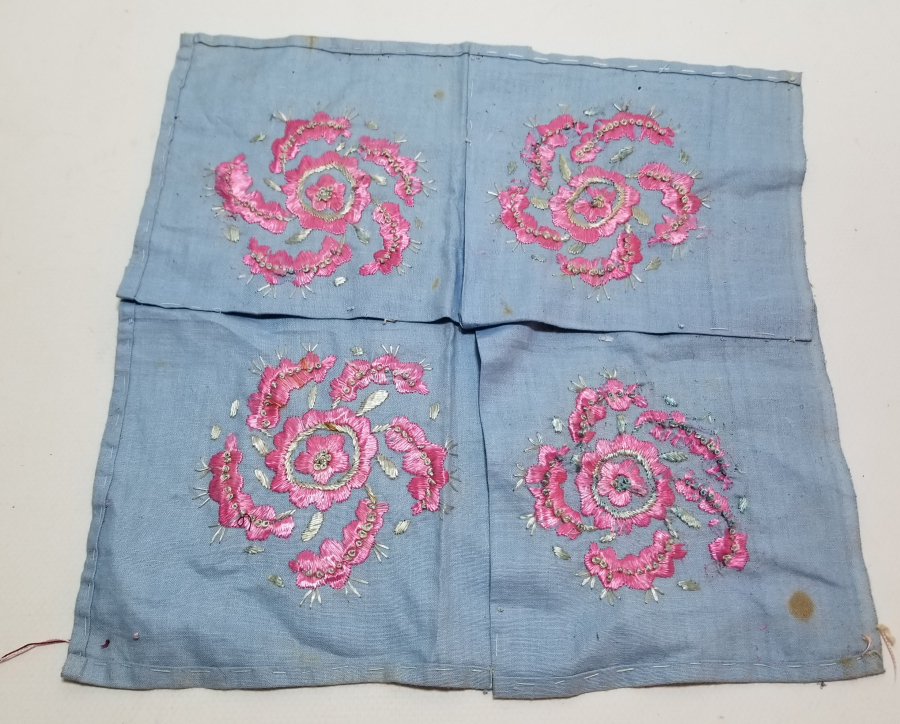 OSMANLI DÖNEMİ ÇARKIFELEK MOTİFLİ İŞLEMELİ EL İŞİ GELİN ÇEVRESİ