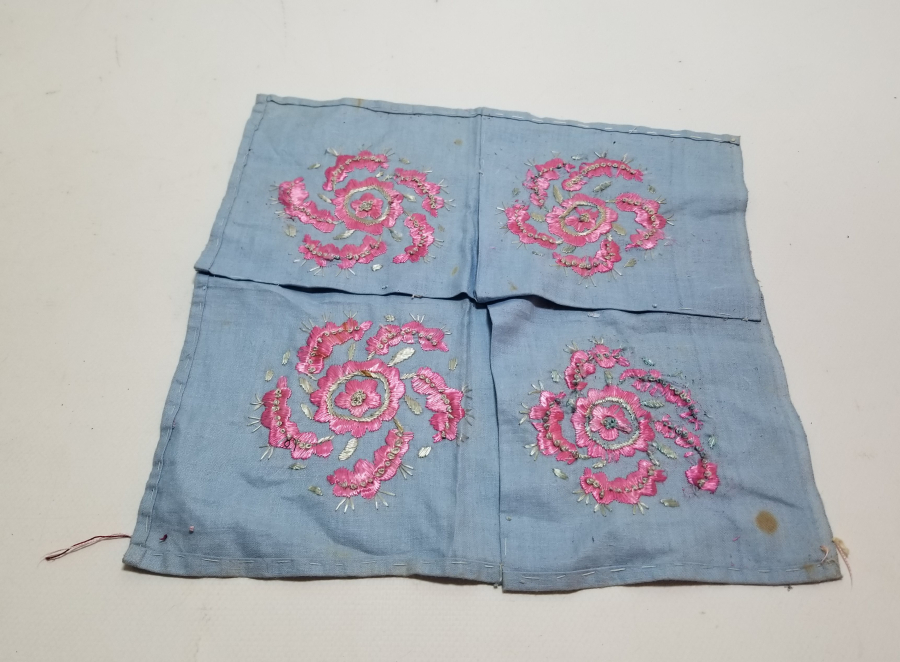 OSMANLI DÖNEMİ ÇARKIFELEK MOTİFLİ İŞLEMELİ EL İŞİ GELİN ÇEVRESİ