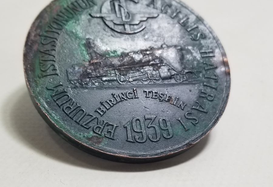 1939 ERZURUM İSTASYONUNUN AÇILIŞI HATIRASI MADALYONU