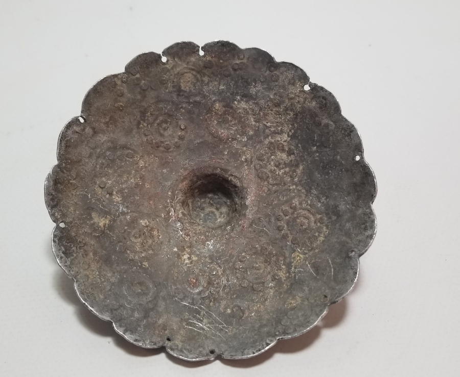 ALÜMİNYUMDAN MAMUL ESARET YADİGARI EL YAPIMI GELİN TEPELİĞİ