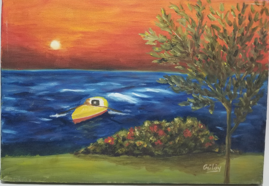 GÜLAY İMZALI TUVAL ÜZERİ YAĞLI BOYA TABLO