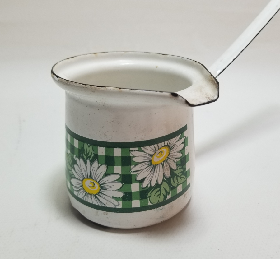 YERLİ YAPIM ANTİKA EMAYE CEZVE