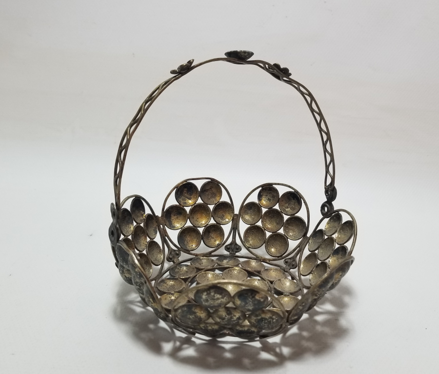 ABDÜLHAMİD VE MEHMED REŞAD HAN DÖNEMİ GÜMÜŞ PARALARDAN YAPILMIŞ OSMANLI DÖNEMİ GÜMÜŞ BAYRAM ŞEKERLİĞİ