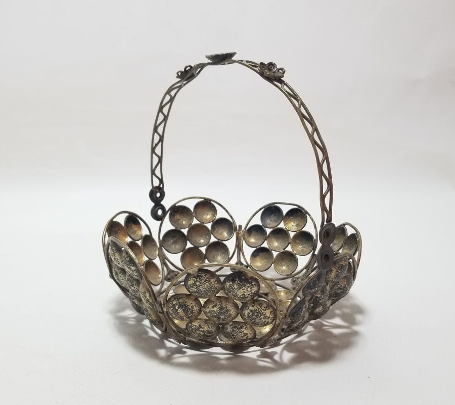 ABDÜLHAMİD VE MEHMED REŞAD HAN DÖNEMİ GÜMÜŞ PARALARDAN YAPILMIŞ OSMANLI DÖNEMİ GÜMÜŞ BAYRAM ŞEKERLİĞİ