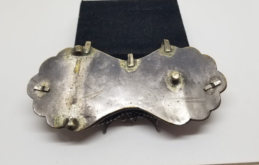 OSMANLI DÖNEMİ TELKARİ İŞÇİLİKLİ GÜMÜŞ KEMER TOKASI