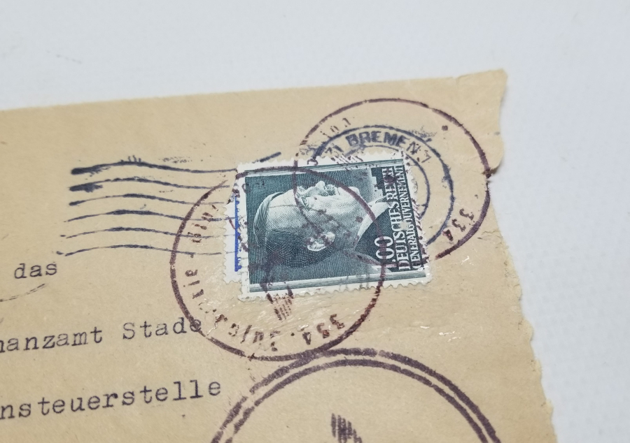 ÜZERİ NAZİ DAMGALI VE HİTLER PULLU 2. DÜNYA SAVAŞI ANTİKA MEKTUP ZARFI