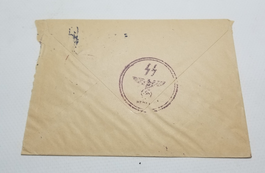 ÜZERİ NAZİ DAMGALI VE HİTLER PULLU 2. DÜNYA SAVAŞI ANTİKA MEKTUP ZARFI