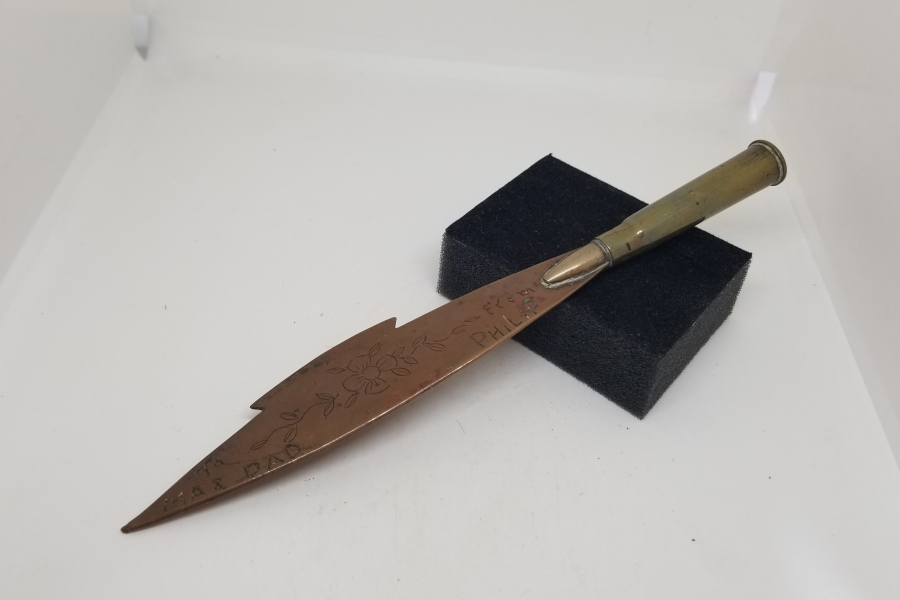 1. DÜNYA SAVAŞI DÖNEMİ BİR İNGİLİZ ASKERİN AİLESİ İÇİN YAPTIĞI ÇOK NADİR SİPER SANATI ZARF AÇACAĞI