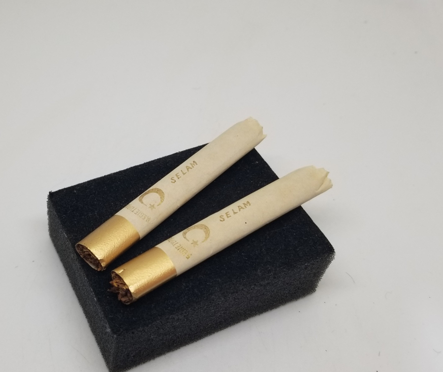 OSMANLI DÖNEMİ ALTIN VARAKLI KAĞITLI 2 ADET SİGARA