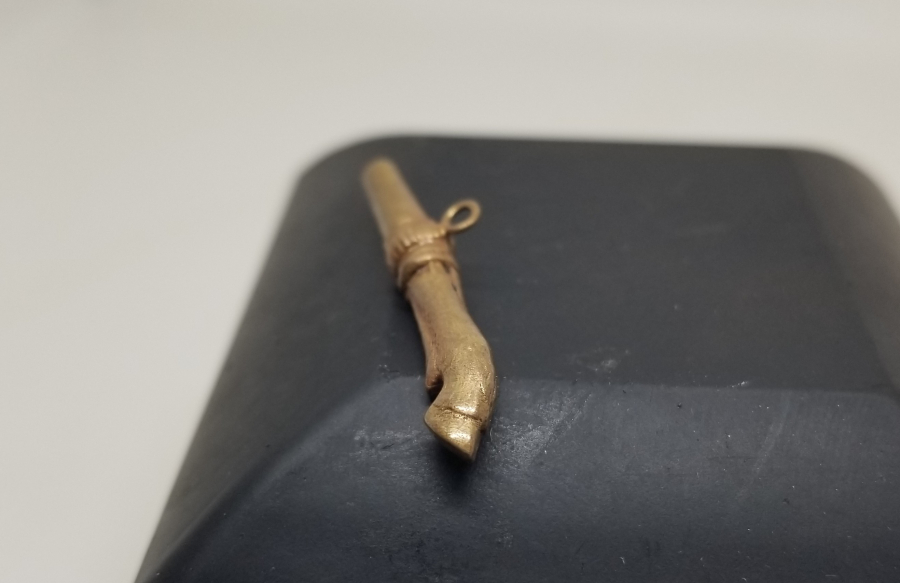 CEYLAN AYAĞI FORMUNDA YAPILMIŞ OSMANLI DÖNEMİ CEP SAATİ ANAHTARI