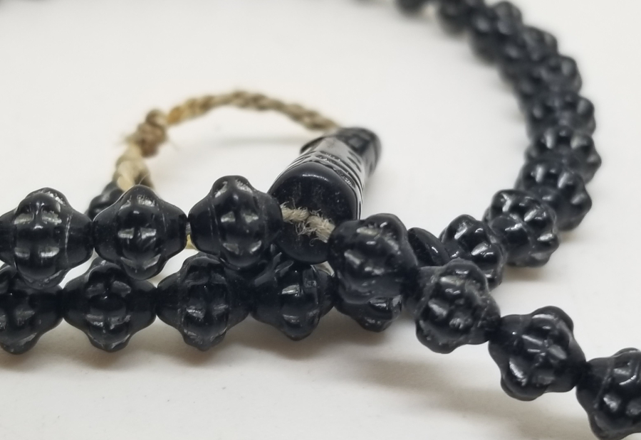 SİKKE FORMLU YAPILMIŞ GÜMÜŞ VARAKLI ÇOK NADİR BEYKOZ TEKKE İŞİ ZİKİR - NAMAZ TESPİHİ