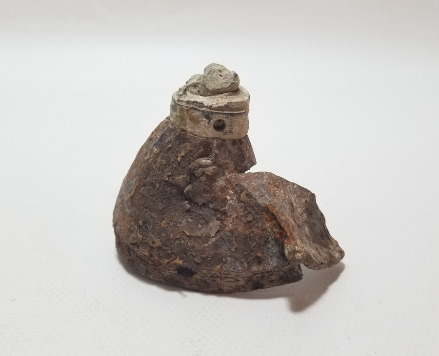 1. DÜNYA SAVAŞI DÖNEMİ NADİR TİPTE PATLAMIŞ FRANSIZ TOP MERMİSİ BAŞLIĞI