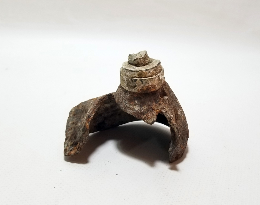 1. DÜNYA SAVAŞI DÖNEMİ NADİR TİPTE PATLAMIŞ FRANSIZ TOP MERMİSİ BAŞLIĞI