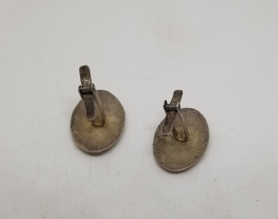 KALEM İŞÇİLİKLİ OSMANLI DÖNEMİ GÜMÜŞ KOL DÜĞMESİ