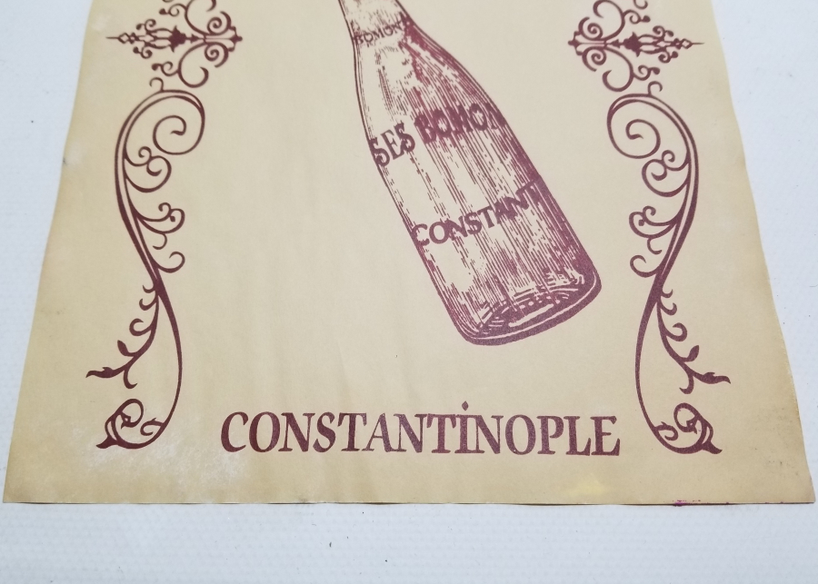 OSMANLI DÖNEMİ ÇOK NADİR BOMONTİ GAZOZ REKLAMI AFİŞİ