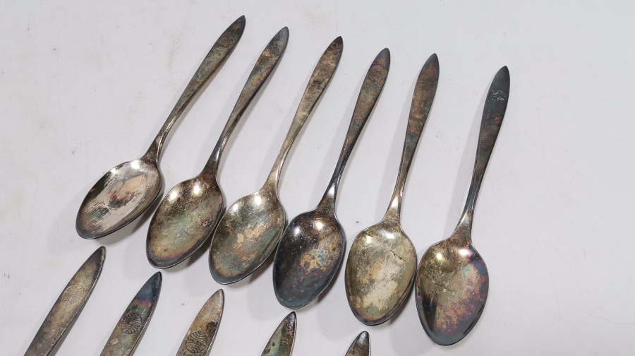 GÜMÜŞ KAPLAMA ANTİKA ÇATAL - KAŞIK SETİ