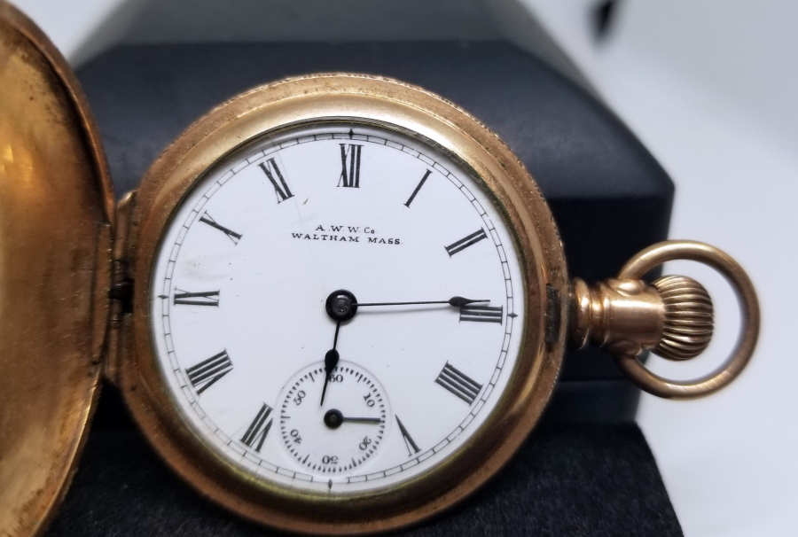 WALTHAM MARKA ALTIN KAPLAMA KURMALI AMERİKAN CEP SAATİ