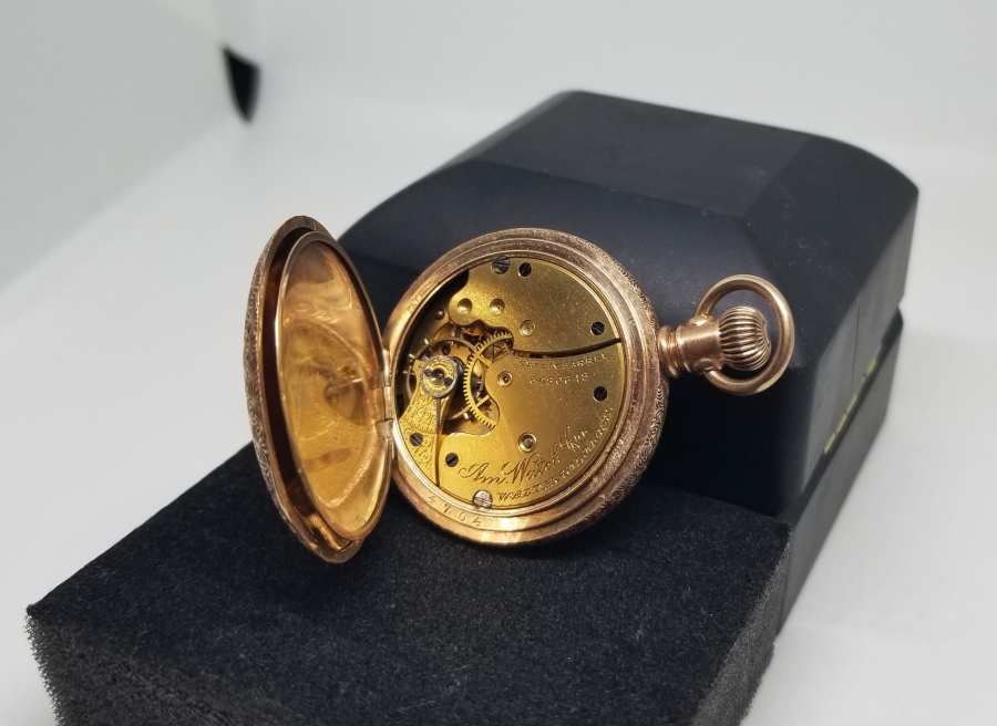 WALTHAM MARKA ALTIN KAPLAMA KURMALI AMERİKAN CEP SAATİ