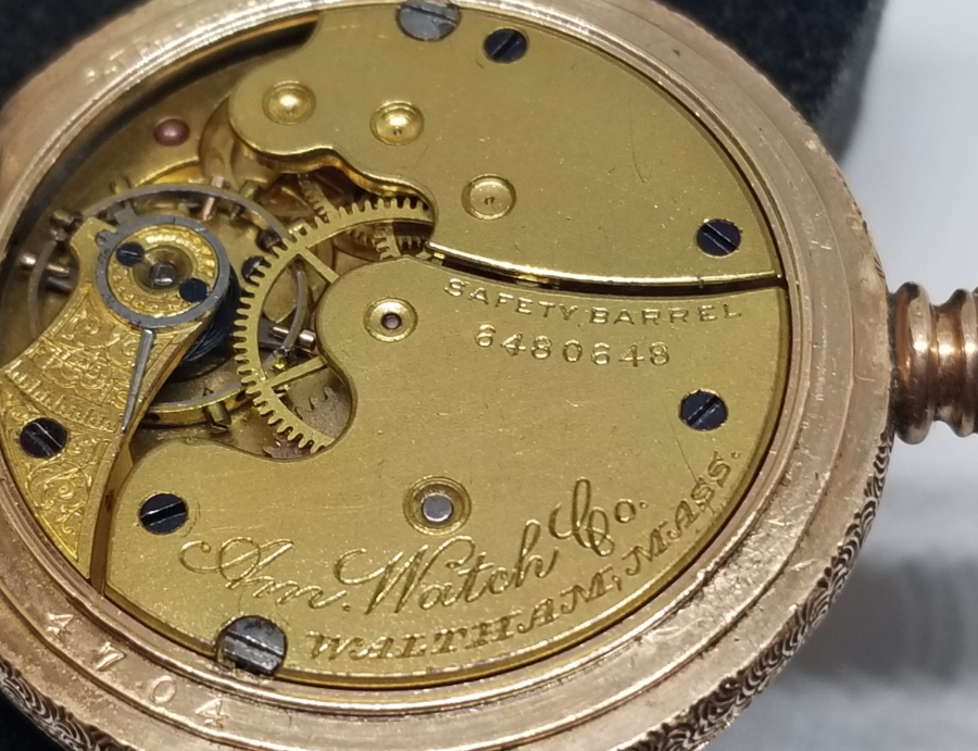 WALTHAM MARKA ALTIN KAPLAMA KURMALI AMERİKAN CEP SAATİ