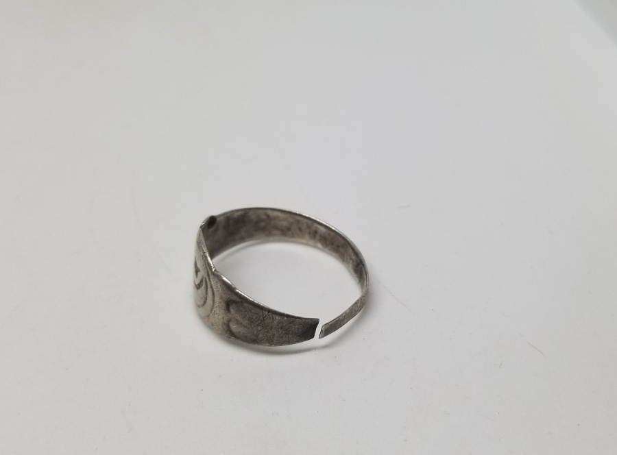 OSMANLI DÖNEMİ ÜZERİ AY YILDIZLI GÜMÜŞ YÜZÜK