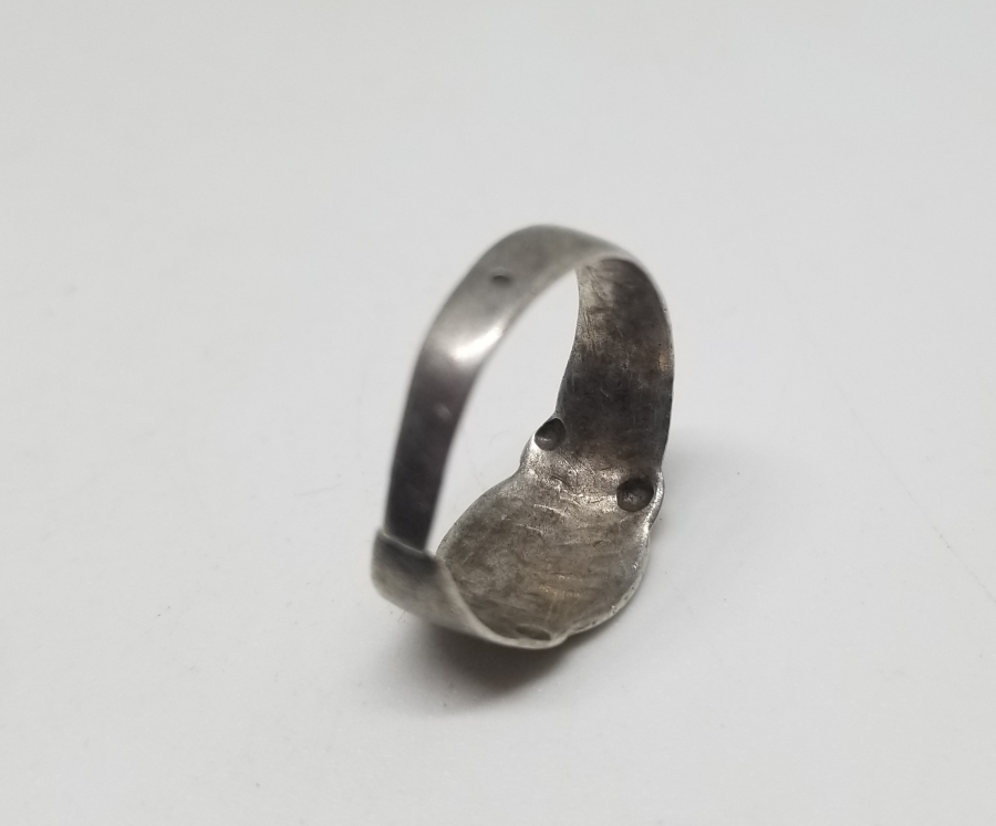 OSMANLI DÖNEMİ ÜZERİ AY YILDIZLI GÜMÜŞ YÜZÜK