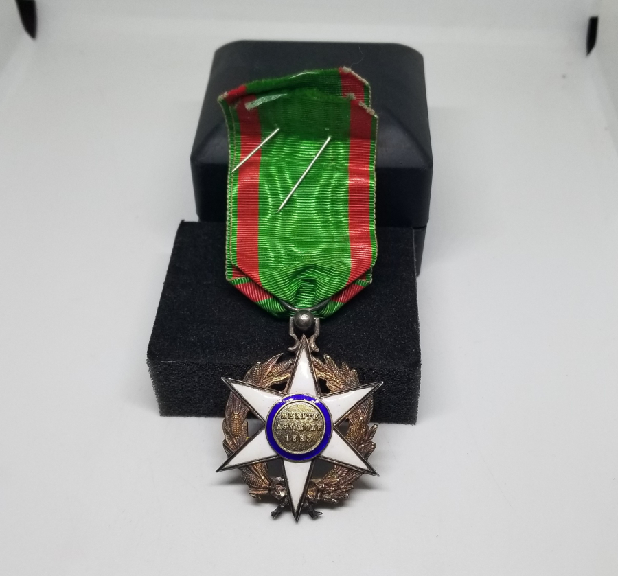 GÜMÜŞ ÜZERİ MİNE İŞÇİLİKLİ NADİR FRANSIZ TARIM LİYAKAT NİŞANI