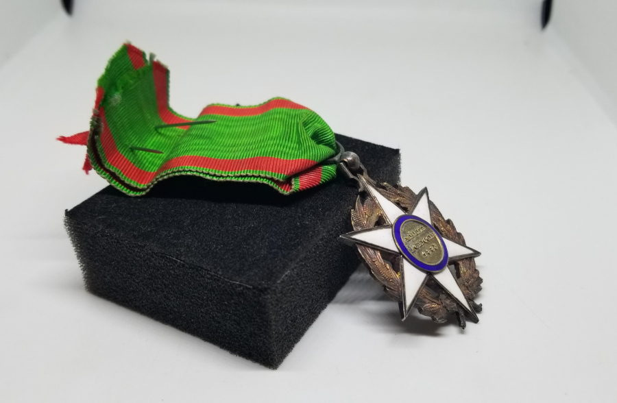 GÜMÜŞ ÜZERİ MİNE İŞÇİLİKLİ NADİR FRANSIZ TARIM LİYAKAT NİŞANI