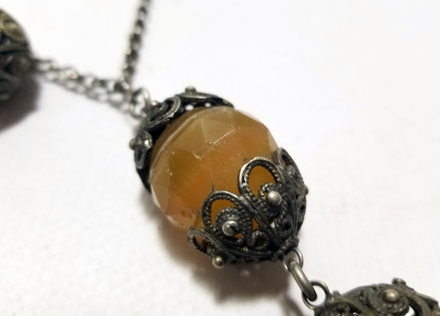 OSMANLI DÖNEMİ ÖZEL DİZAYN BÜYÜK TELKARİ İŞÇİLİKLİ GERDANLIK