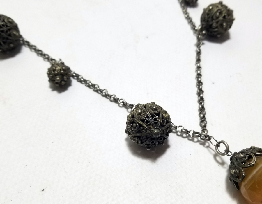 OSMANLI DÖNEMİ ÖZEL DİZAYN BÜYÜK TELKARİ İŞÇİLİKLİ GERDANLIK